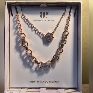 Elegant Gold and Silver Necklace Set BP Luxe Layers 'Connected by Fate'